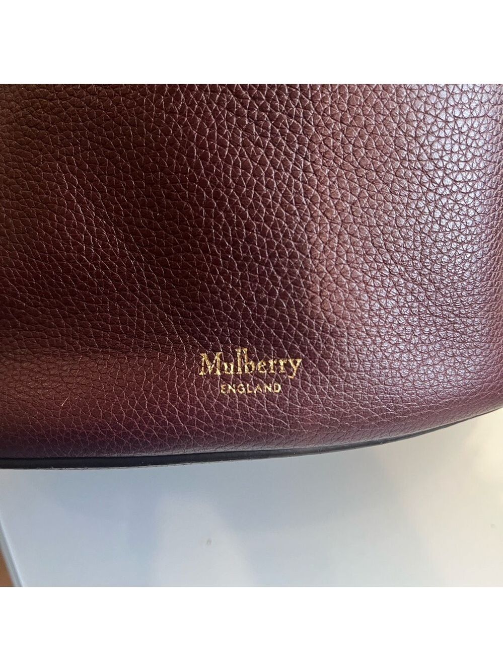 MULBERRY ABBEY BUCKET SHOULDER BAG IN BURGUNDY - Picture 4 of 14